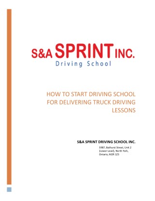 How to Start Driving School for Delivering Truck Driving Lessons