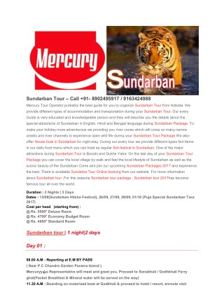 sundarban tour