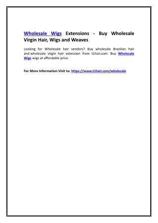 Wholesale Wigs Extensions - Buy Wholesale Virgin Hair, Wigs and Weaves