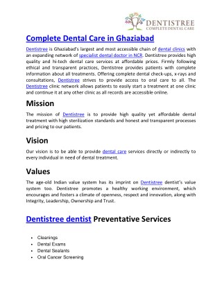 Complete Dental Care in Ghaziabad