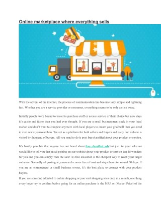 Online marketplace where everything sells