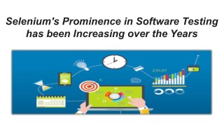 Selenium's Prominence in Software Testing has been Increasing over the Years