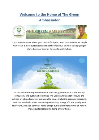 Buy Your Eco Real Estate Dream Green Homes from The Green Ambassador