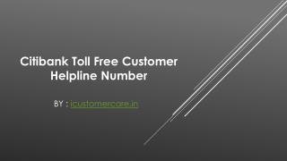 Citibank Customer Care Toll Free Support Number
