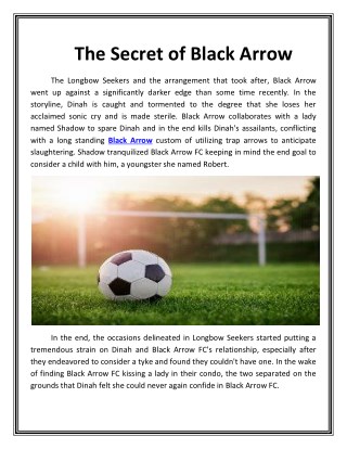 The Secret of Black Arrow