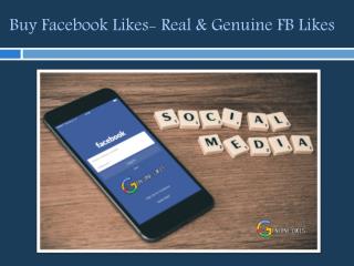 Buy Facebook Likes- Real & Genuine FB Likes