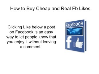 How to Buy Cheap and Real Fb Likes