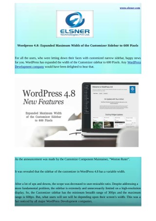Wordpress 4.8: Expanded Maximum Width of the Customizer Sidebar to 600 Pixels