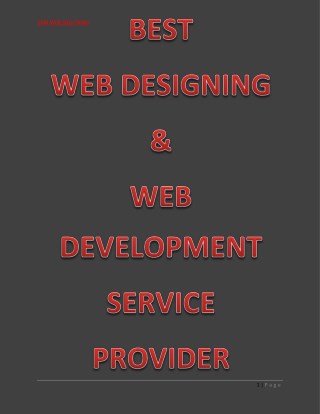 Best web Designing and Web Development Service Provider