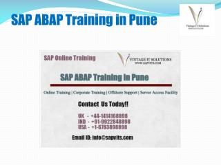 SAP ABAP Training in Pune PPT