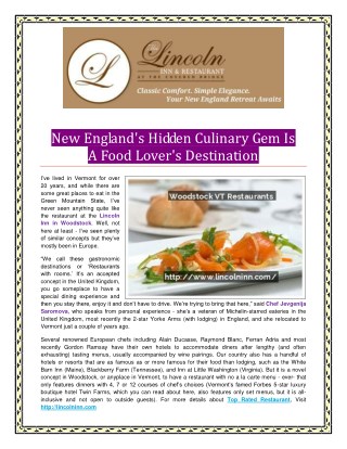 New England's Hidden Culinary Gem Is A Food Lover's Destination