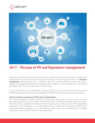 ExpertSpeak: 2017 – The year of PR and Reputation management!