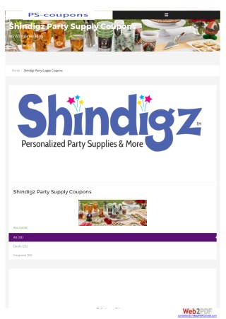 10% Off $49 Orders | Shindigz free shipping