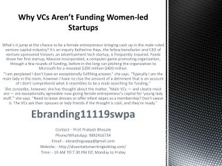 Why VCs Aren’t Funding Women-led Startups