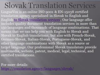 Slovak Translation Services