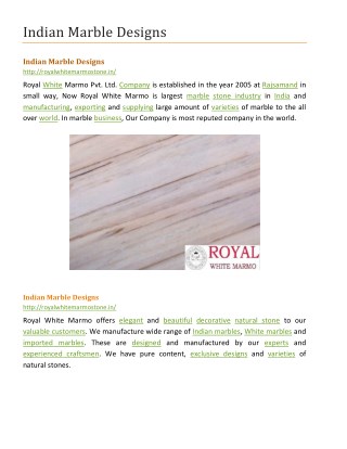Indian Marble Designs