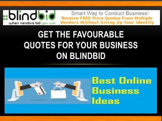 Get business to business services on Blindbid