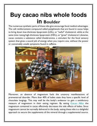 Buy cacao nibs whole foods in Boulder