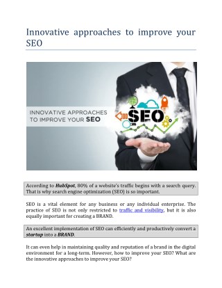 Innovative Approaches to Improve Your SEO