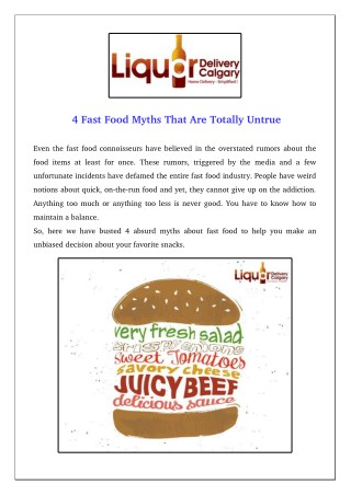 4 Fast Food Myths That Are Totally Untrue