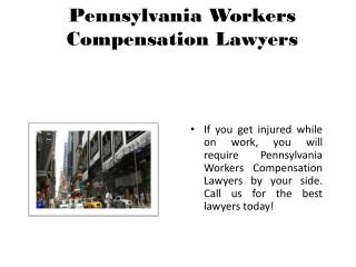 Workmens Compensation Lawyers Pennsylvania