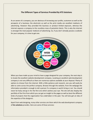 The Different Types of Services Provided By HTS Solutions