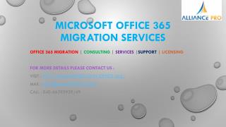 Office 365 migration consulting services India