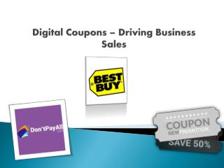 Digital Coupons – Driving Business Sales