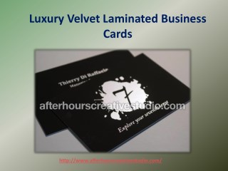 Luxury Velvet Laminated Business cards