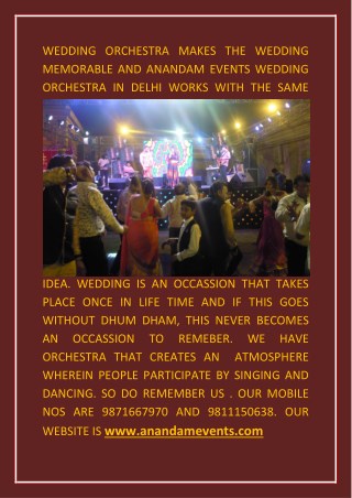 wedding orchestra in delhi