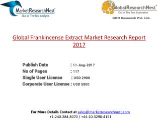 Global Frankincense Extract Market Forecast 2017-2022