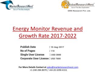 United States Energy Monitor Market Major Players Product Revenue 2017