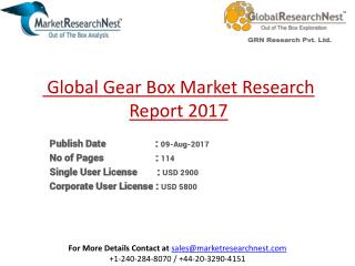 Global Gear Box Market Research Report 2017