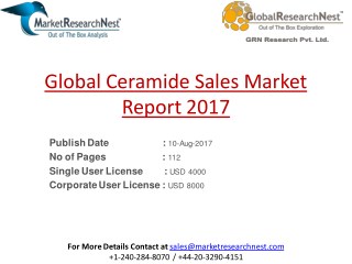 2017 to 2022 Global Ceramide Sales Market Research Analysis Report
