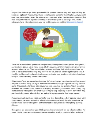 Kids Gaming Channel