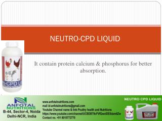 Calcium tonic for poultry