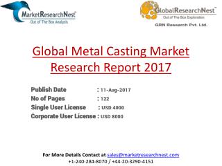 Global Metal Casting Market Research Report 2017