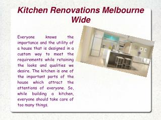 Kitchen Renovations Melbourne Wide