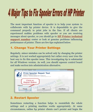 4 tips to fix spooler errors of hp printer