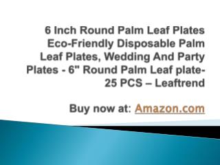 6 Inch Round Plam Leaf Plates – Ecofriendly disposable palm leaf plates, wedding and party plates - 6" Round Palm Leaf p