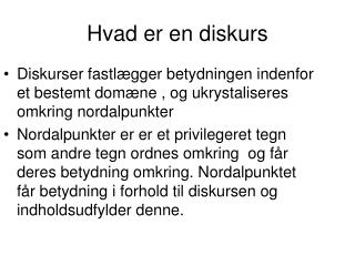 Hvad er en diskurs