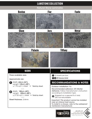 Impex Stones offers Quality Laminated Natural Stone