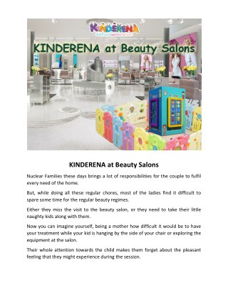 KINDERENA at Beauty Salons