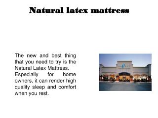 Natural latex mattress