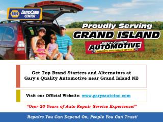 Are you Wondering How much do Starters and Alternators Cost near Grand Island, NE?