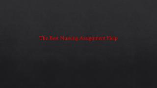 The Best Nursing Assignment Help
