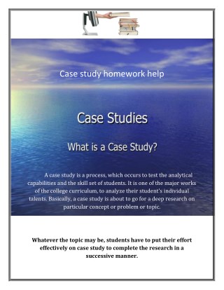 case study homework help