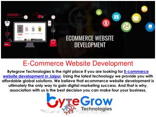 Superb E-commerce Website Development Company in Jaipur | Bytegrow Technologies