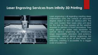 Laser Engraving Services from Infinity 3D Printing