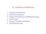 32. Interference Diffraction